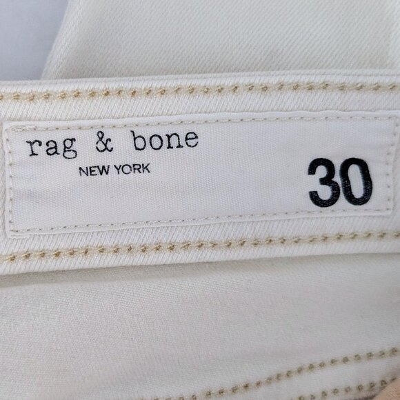 RAG & BONE Women's Cate Mid Rise Ankle Skinny Jeans  Size 30  Ivory - Picture 6 of 8